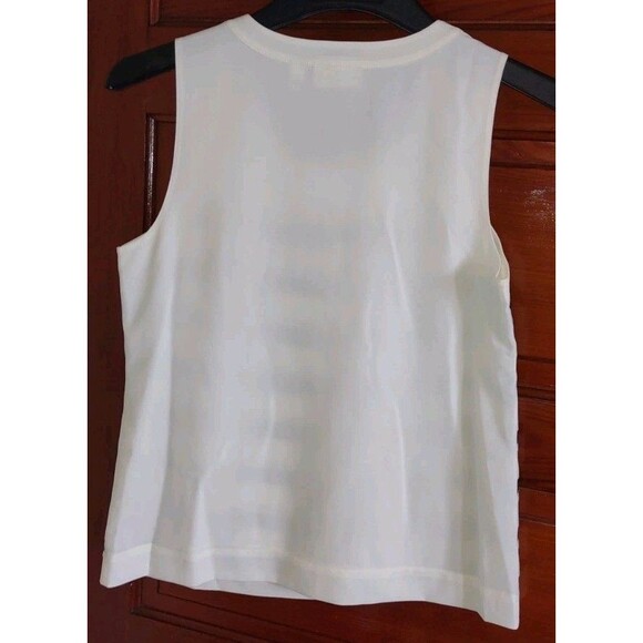 NWT CHICOS Sz 0 Tank Top Cami Sleeveless Nylon Striped Wide Strap Black White - Picture 5 of 5